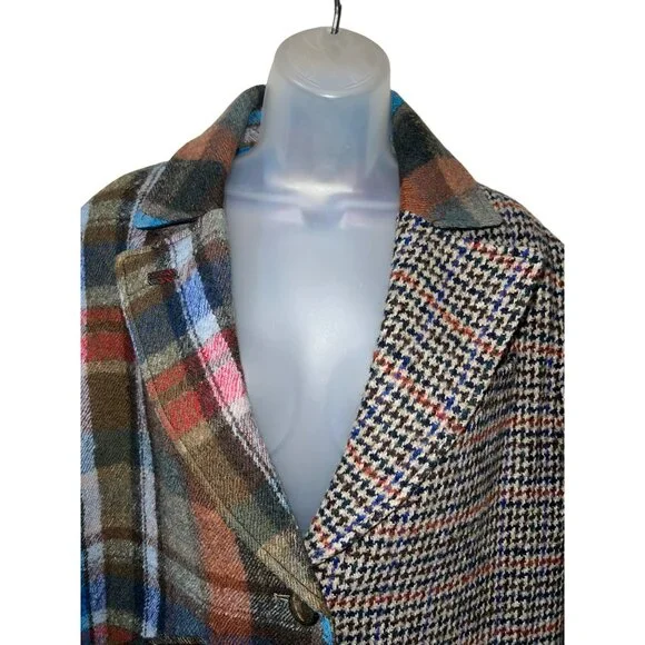 New VERONICA BEARD India Patchwork Dickey Coat Size 4